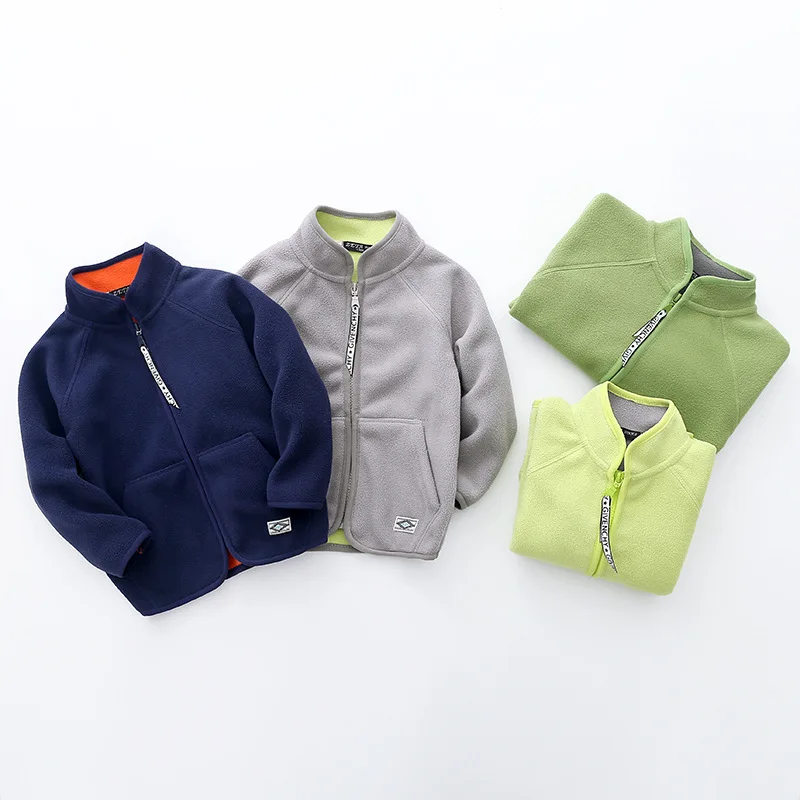 

Polar Fleece Fashion Boys Coat 2018 New Arrival Spring Autumn Candy Colors Boy Girl School Clothes Good Quality Children Jacket