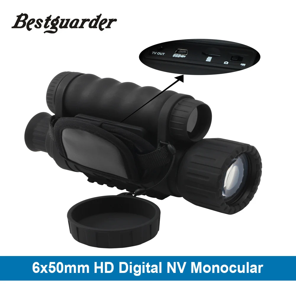 Bestguarder WG-50 HD night vision riflescope 720P Infrared Night Vision Monocular IR Telescope 6x50 Zoom Record night riflescope