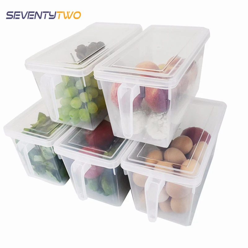 

Kitchen Refrigerator Storage Box Fresh Sort Organizer Eggs Fruits Vegetable Storage Box Foods Container Sealing Box Stationery