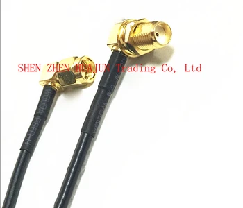 

free shipping 20pcs/lot 8" length SMA Male Plug Right Angle Switch SMA Female Jack nut Right Angle RG174 Cable 20CM Adapter