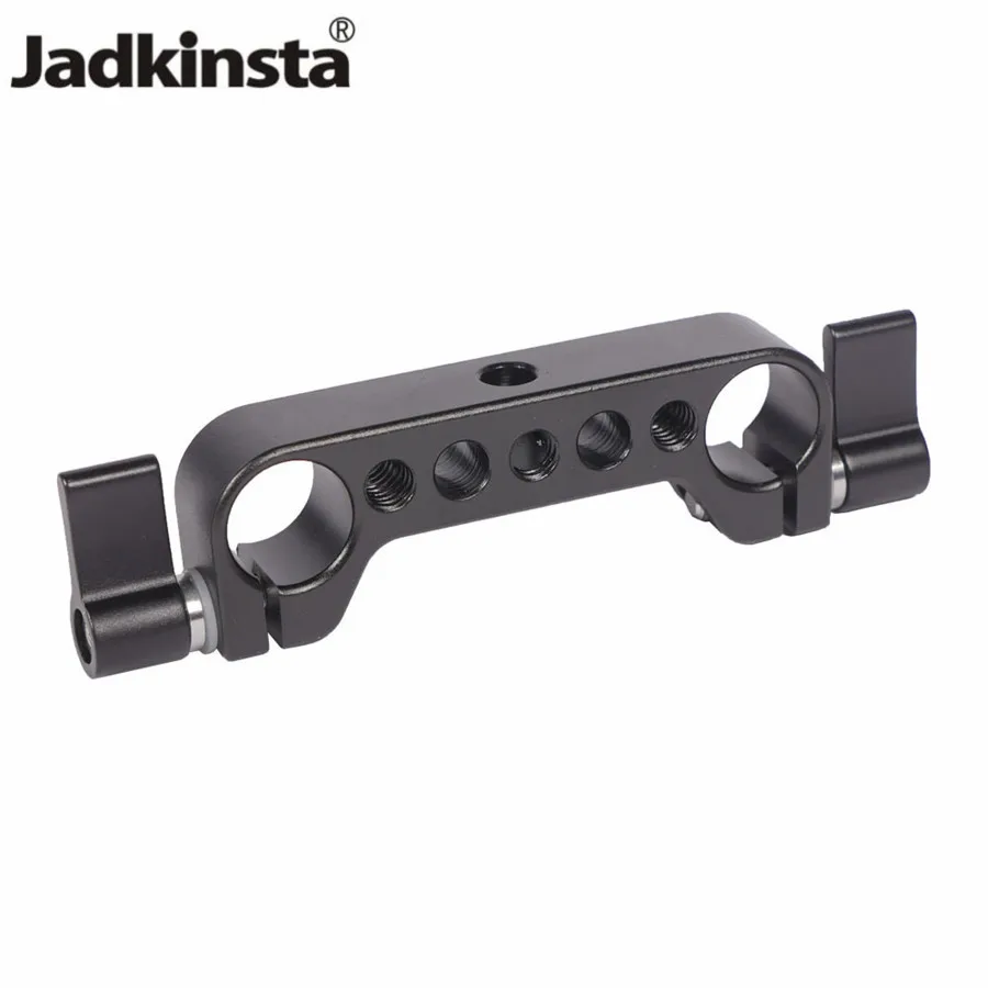 

Jadkinsta Double 15mm Rod Clamp Support Rail System 1/4"-20 Thread for DLSR Camera Rig Cage Baseplate Handle Foto Kit