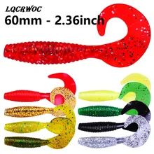 Fishing Soft Lures 60mm 1.7g 10pcs Curly Tail Grub Artificial Soft Bait Predator Tackle Soft Fishing Lure Worm Wobbles lifelike Fishing Soft Lures 60mm 1.7g 10pcs Curly Tail Grub Artificial Soft Bait Predator Tackle Soft Fishing Lure Worm Wobbles lifelike