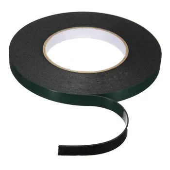 

Nice 1 pc 10m Length Strong Adhesive Waterproof Double Sided Tape High quality 12mm width Foam Green Tape Trim home Car