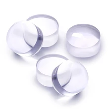 純粋明確なゼリーシリコーンネイルアートテンプレートネイルスタンパーためスタンピングプレートとキャップ透明ネイルアートテンプレートスタム(China)