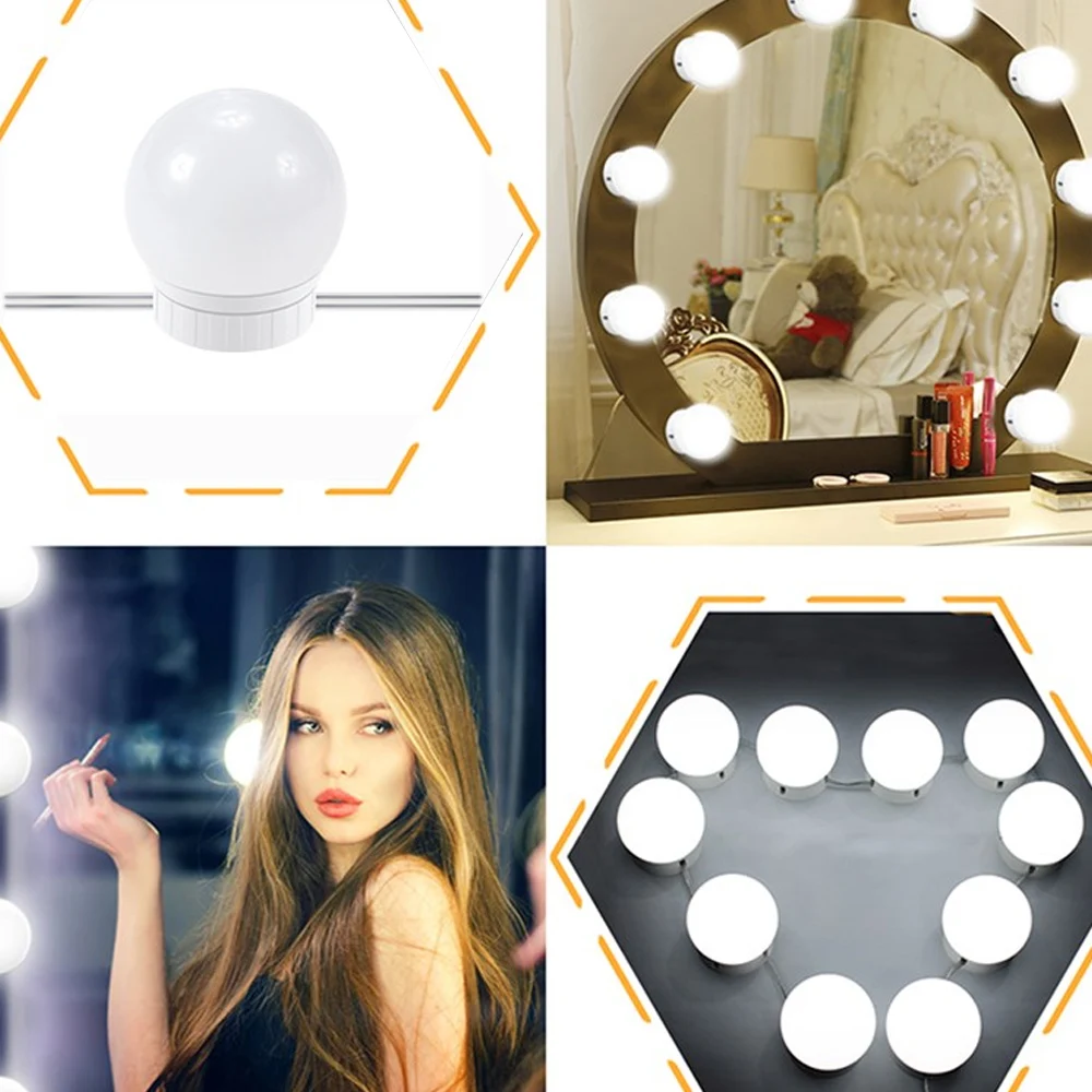 

2pcs/6pcs/10pcs/14pcs Makeup Mirror Dimmable LED Light Bulb For Room Decoration And Makeup