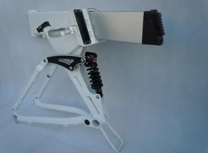 Cheap 26*17inch  Folding   Electric  Mountain bike folding  frame  26er  MTB frame  soft tail  frame with  Battery case 5 Cheap 26*17inch  Folding   Electric  Mountain bike folding  frame  26er  MTB frame  soft tail  frame with  Battery case 5