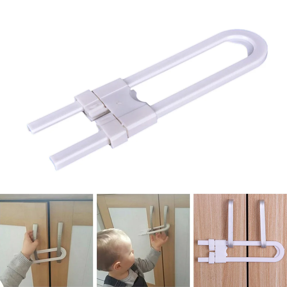 

Baby Safety Lock U Shape Security For Cabinet Children Protection Cupboard Door Drawer LB88