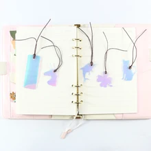 Domikee креативный лазерный ПВХ школьный студенческий набор закладок канцелярские принадлежности, тонкий указатель для дневника планировщик записные книжки, 5 штук