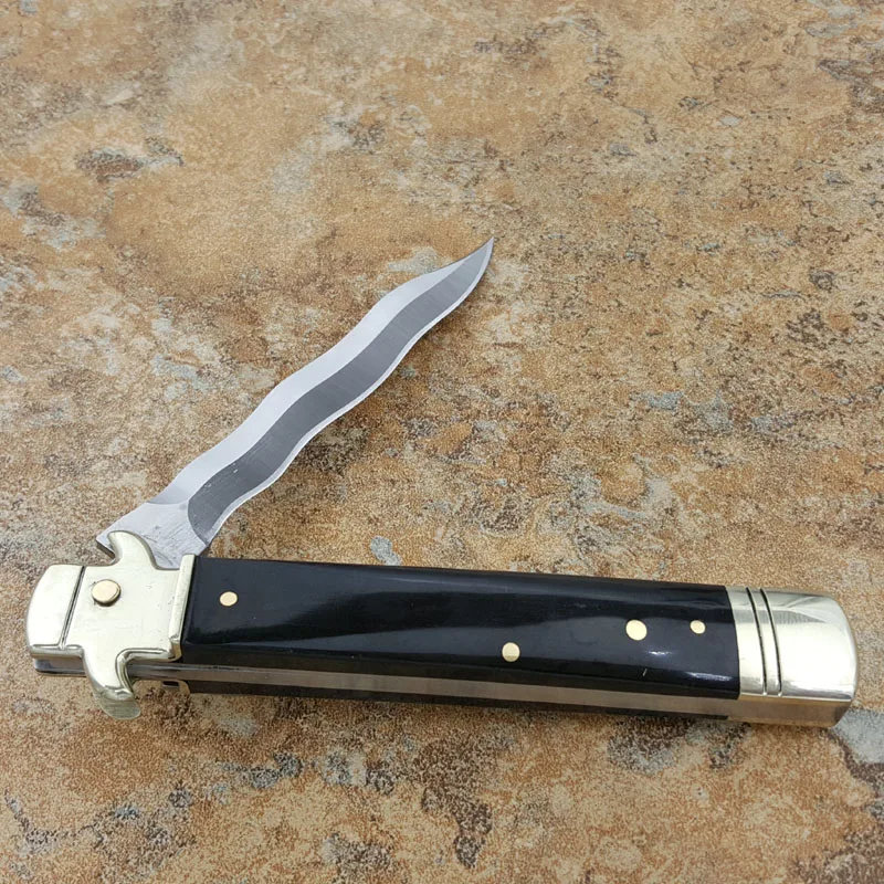 Voltron INCH Acrylic handle Italian Godfather Stiletto D2 steel blade survival outdoor camping knives Plus model 