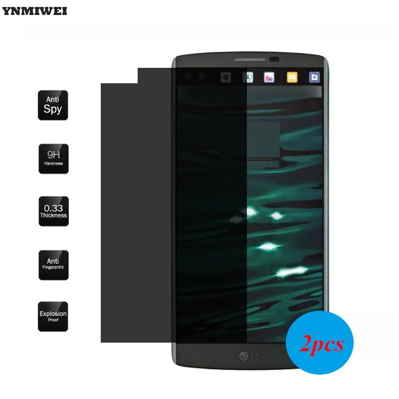 YNMIWEI 2PCS Anti Glare Screen Protection For Glass LG V10 5.7" 0.3mm