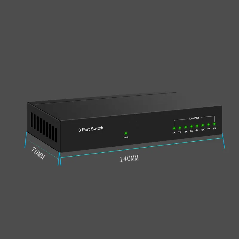 8 Порты и разъёмы сети Ethernet коммутаторы для рабочего стола гигабитный коммутатор