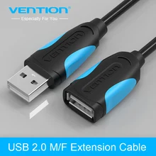 Vention USB 2,0 плоский USB кабель-удлинитель для мужчин и женщин кабель для передачи данных USB2.0 кабель-удлинитель для PC tv USB кабель-удлинитель