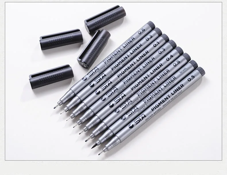 Sta 8050 пигментный лайнер Pigma Micron чернила 9 шт./компл. маркер на водной основе разных