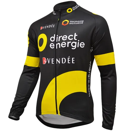 

Spring Summer Long Cycling Jerseys 2016 DIRECT ENERGIE PRO Team Mtb Long Sleeve Men Bike Wear Cycling Clothing