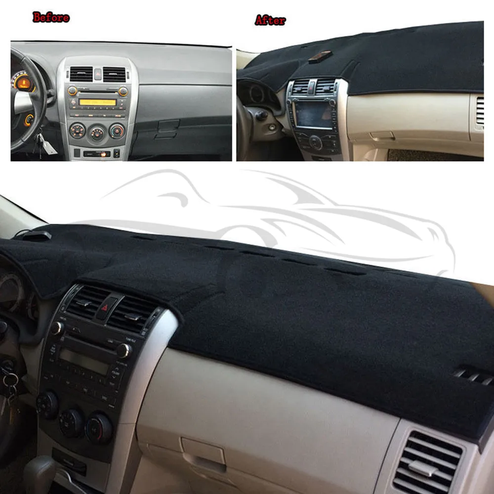 CloudFireGlory подкладке Dashmat Dashboard Обложка Коврик солнцезащитный козырек крышки Pad LHD для Toyota Corolla E140/E150 2006 2007 2009-2013