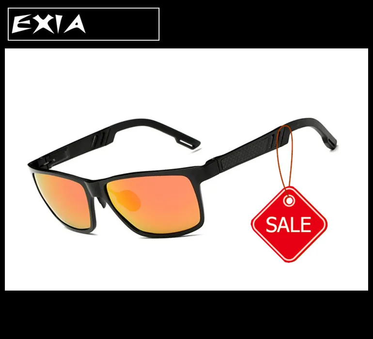 Men Sunglasses Red Polarized Mirror TAC Lenses Super Thin Design EXIA