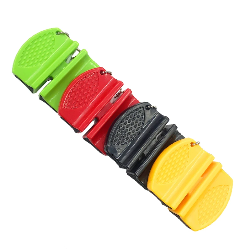 

Portable Mini Kitchen Knife Sharpener Kitchen Tools Accessories Two-stage Camping Pocket Ceramic Knife Sharpener Professional