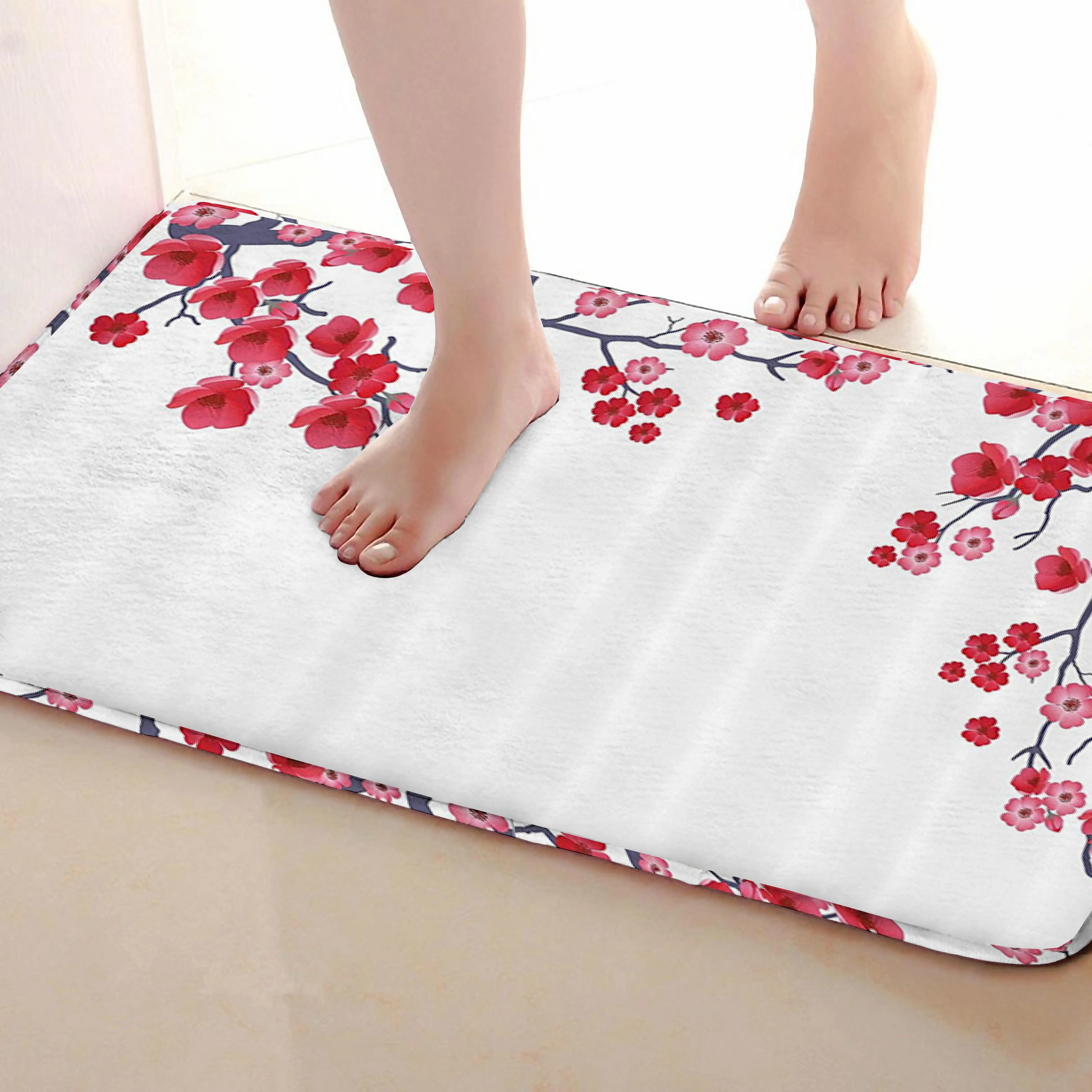 Сливы Стиль Ванная комната Коврики, забавные Нескользящие Для ванной Коврики, Занавески для душа Интимные аксессуары, Коврики Чинг вашей душе Шторы