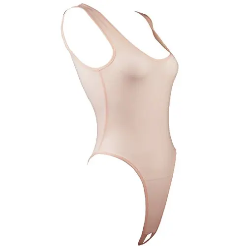 Многоцветное прозрачное боди с открытой промежностью с высоким вырезом для женщин цельное без рукавов Танга сексуальное нижнее белье для женщин - Цвет: Light Pink