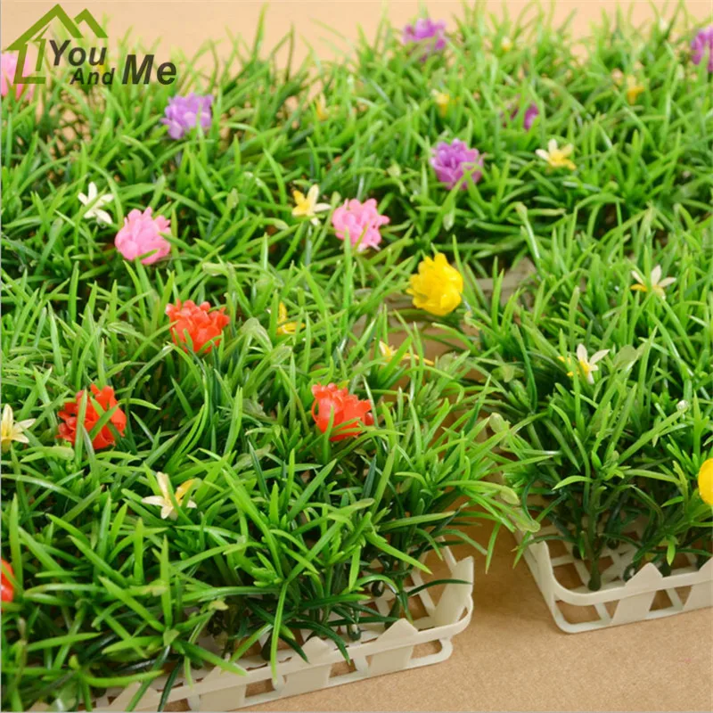 Image Plastic Artificial Grass Lawns Artificial Turf Plants Garden Balcony Decoration Landscape Decor 21x13x9cm