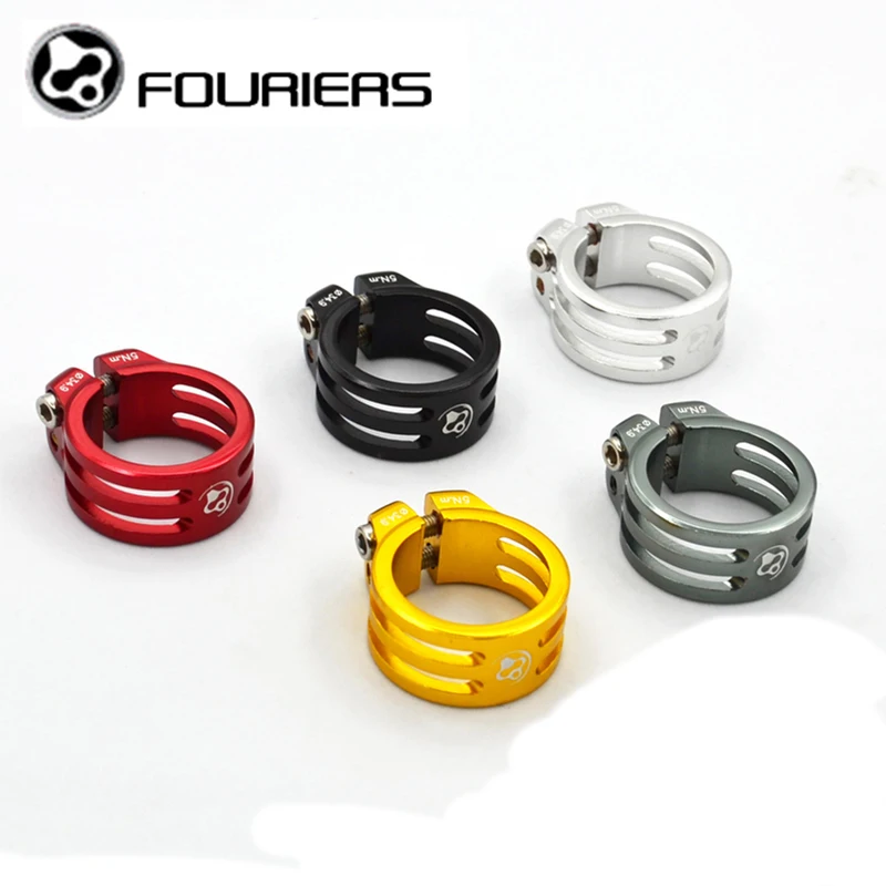 

FOURIERS Bicycle Seatposts Clamps Mountain Bike Seat 31.8/34.9mm Post Clamp Seat Tube Clip 27.2mm/30.9mm/31.6mm Lockable Clamp