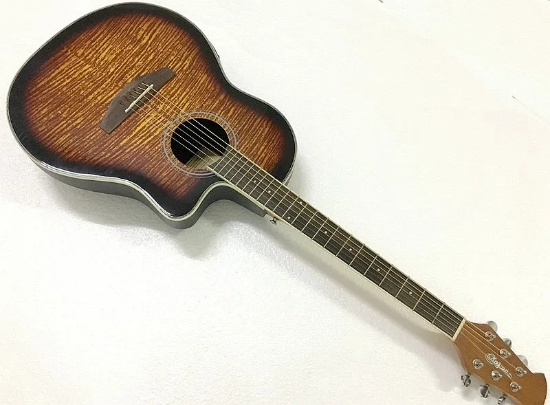 Круглая задняя ovation modle электрическая акустическая гитара с бесплатным hardcase |