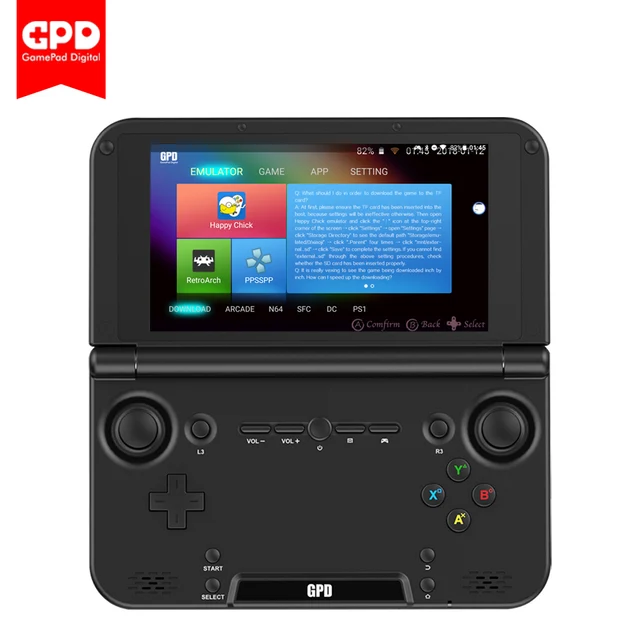 New Original GPD XD Plus 5 Inch 4 GB/32 GB  Android/Linux 7.0  CPU MT8176 Hexa-core Handheld Game Console Laptop ( Black )