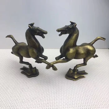 

Antique QingDynasty copper statue / sculptuer --Flying Horse, a pair, hand-carved crafts,,Collection&Adornment,Free shipping