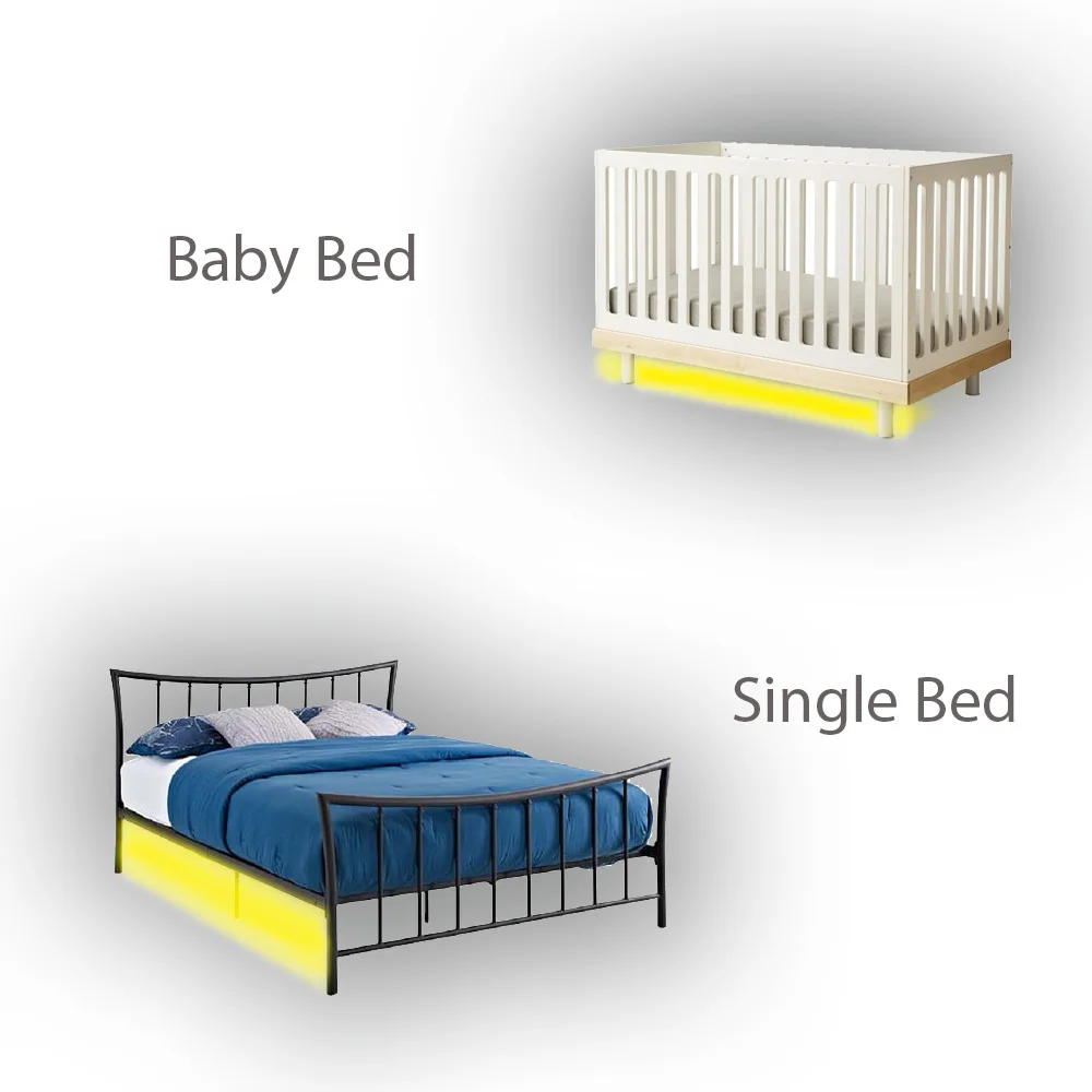 motion sensor under bed led light with automatic shut off under bed motion light