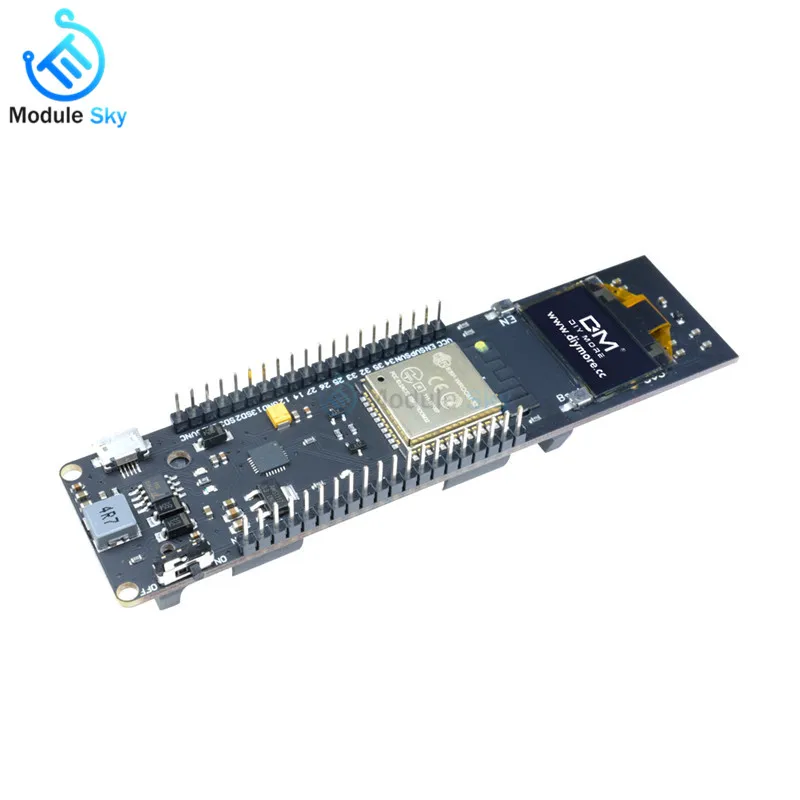 

ESP32 WIFI Bluetooth Development Board CP2102 with 18650 Battery Holder 0.96 inch OLED Screen Display