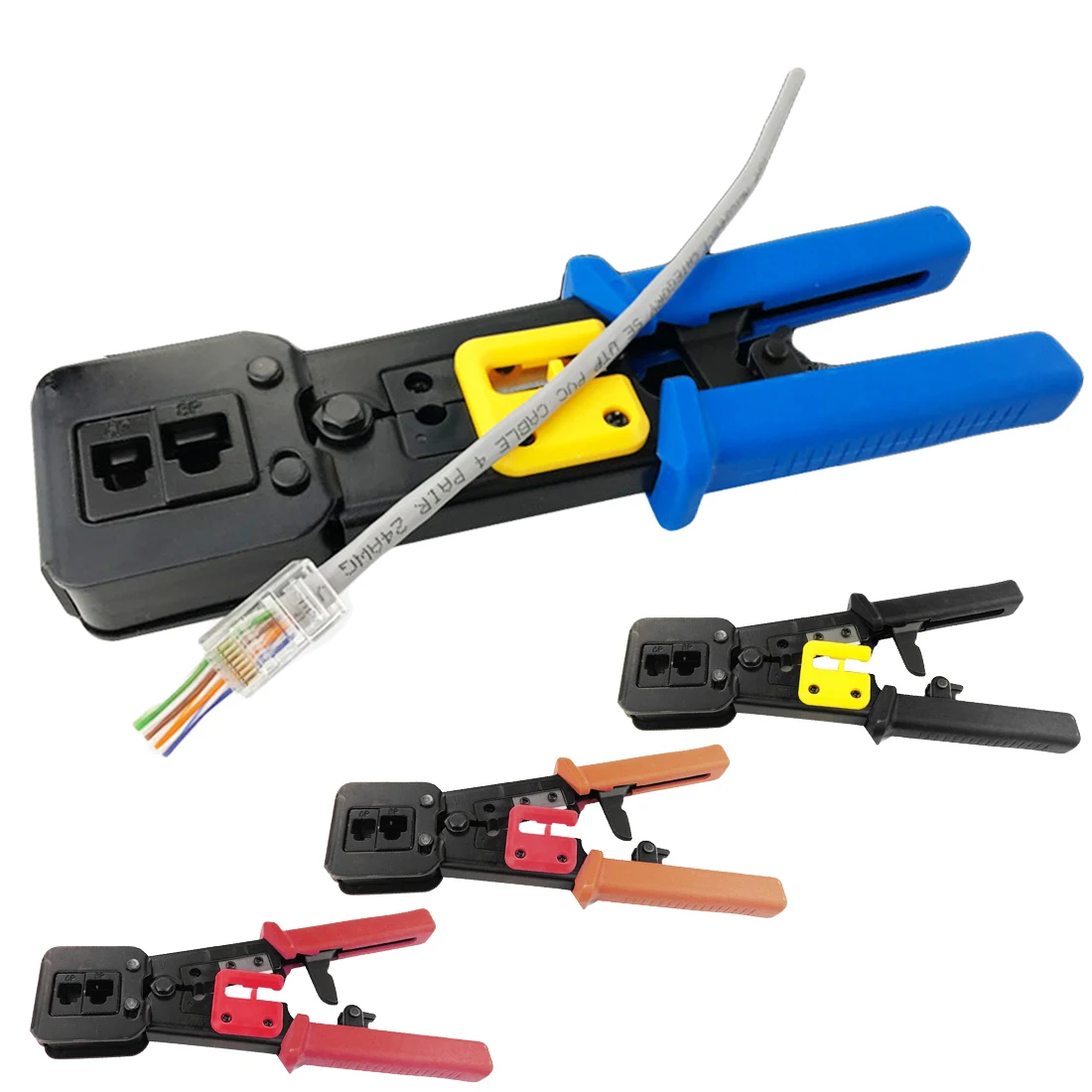 

RJ45 Crimper Hand Network Tools Pliers RJ12 Cat5 Cat6 8P8C Cable Stripper Pressing Clamp Tongs Clip Multi Function
