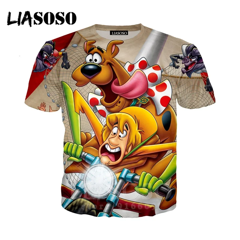 Футболка 3D Мужская/женская одежда doo Модный Топ Детская уличная Scooby Harajuku рубашки