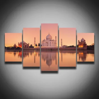 

Taj Mahal Picture Painting On Canvas Cityscape Building For Wall Room Home Decor Print Art Cuadros Decoracion High Quality