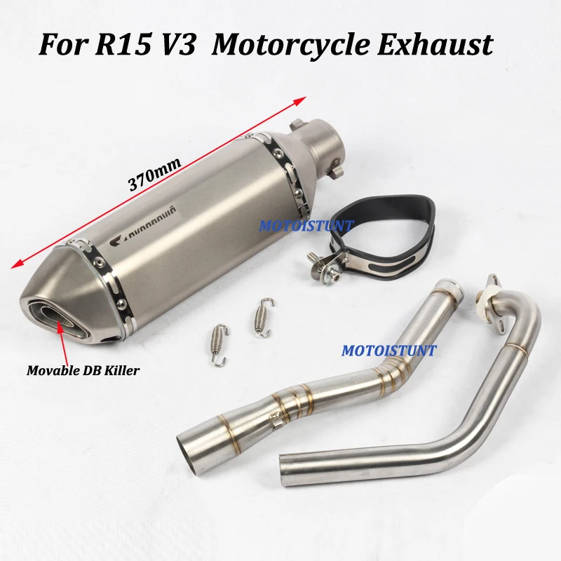 

For Yamaha R15 V3 2017 2018 2019 Full Exhaust System Motorcycle Escape Modified with Front Middle Link Pipe Slip On