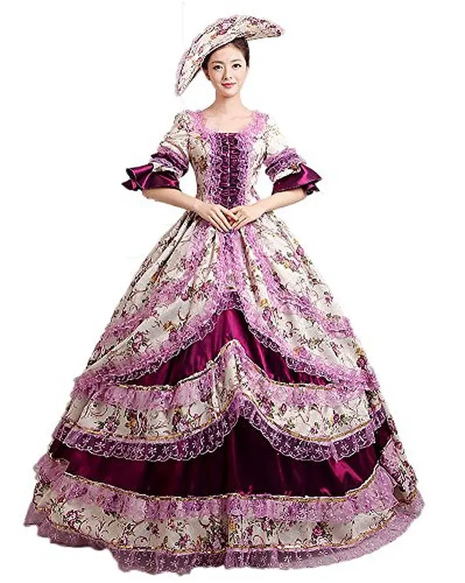 Top Sale Renaissance Wench Gothic Princess Dress Ball Gown Vampire Theatre Halloween Costume