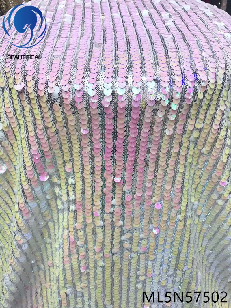 

BEAUTIFICAL Tulle Fabrics Lace African 5 yards/lot 2019 Lates Design African French Lace Fabrics ML5N575