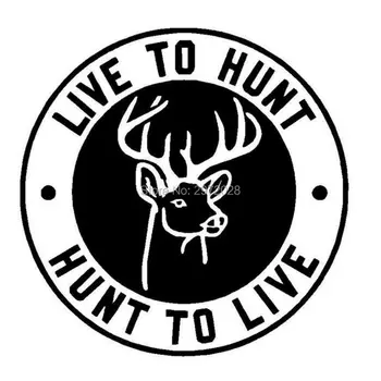 

10 x New Design Deer Live to Hunt Reflective Creative Auto Decal Cartoon Car Sticker Bumper Body Decal Creative Pattern Vinyl