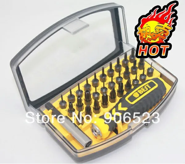 

free shipping BEST-21068 Precision 32 in 1 Multi-purpose screwdriver set for PC mobile phone Notebook opening tools