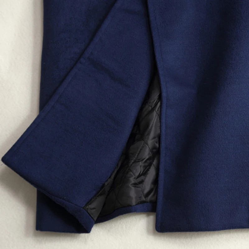 De Lâche Green Automne Libre Oversize Gray Manteau Épaississent Hiver Cachemire Imité Laine army Survêtement dark Mode Long Navy Femmes La Solide Pardessus Taille Blue Plus z7SwdUn4qx