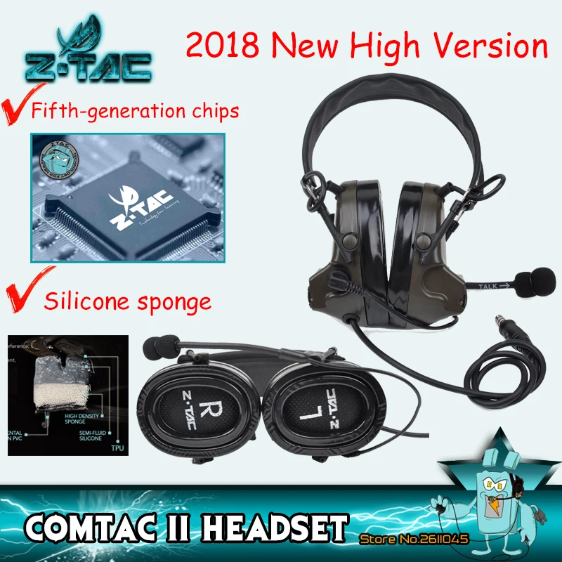 

Z Tac Softair Comtac II Tactical Headphones 2.0 Version Fifth Generation Chips Headphones U94 Push Talk PTT For Kenwood BF Z044