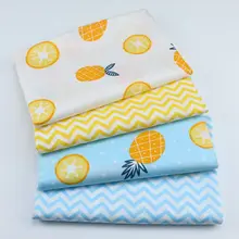 Фруктовый желтый ананас хлопчатобумажная ткань DIY шитье ремесло лоскутное шитье Подушка Одежда домашний декор ручной работы ткань Tissus Tilda