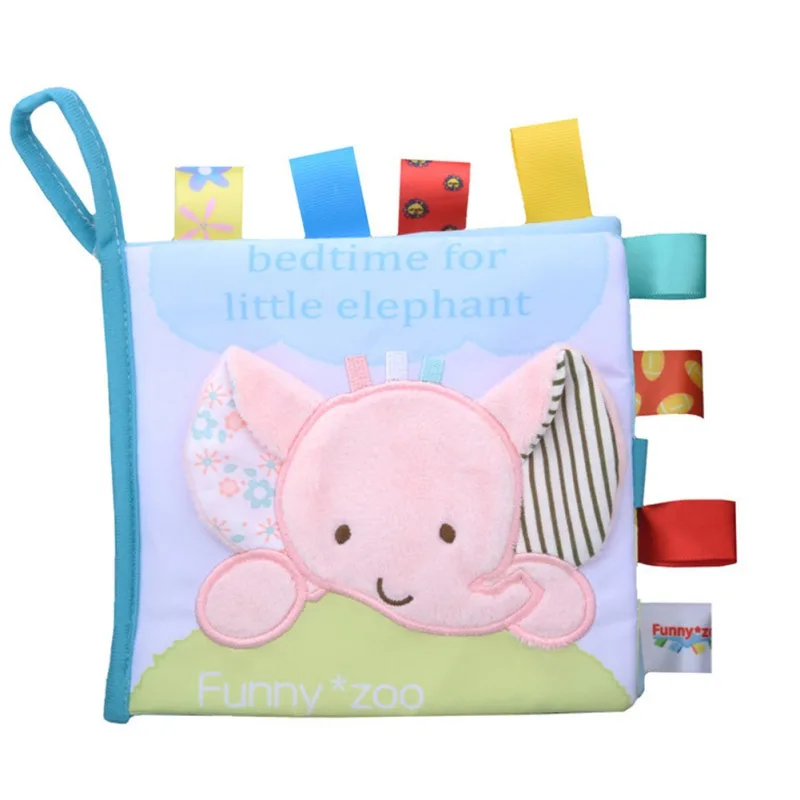 

2019 Kids Baby Cloth Books Toys Infant Animal Pattern Cloth Books For Children Learning Night Early Educational Cognition Toys