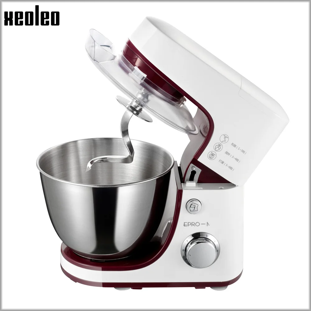 XEOLEO Planetary Food Mixer Electric Dough mixer�Cake mixer Dough kneading machine White Househol Chef machine Egg beater 4.2L