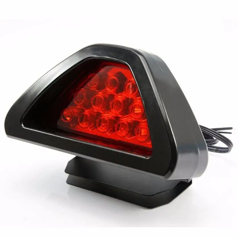 Universal Brake Lights F1 Style 12 LED Red Rear Tail Third Brake Stop Safety Lamp Light Car Car