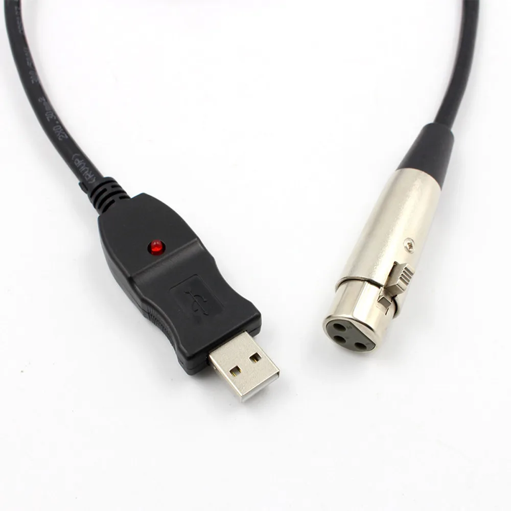 Для ноутбука MAC USB микрофон Mic Link кабель адаптер мужской XLR Женский для ПК