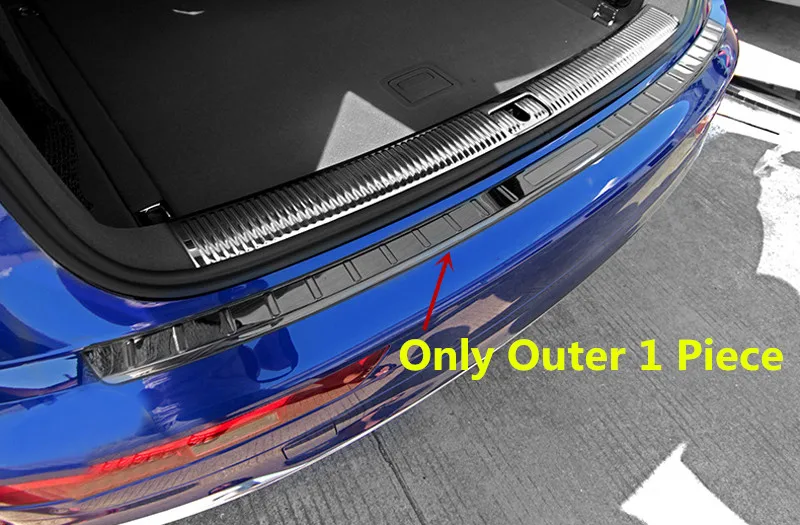 Для Audi Q5 2018 задний багажник загрузки бампера Подоконник пластины протектор литья отделка Нержавеющая сталь 1 шт. автомобиль для укладки