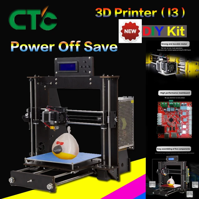 Best Offers CTC 3D Printer Reprap Prusa MK8 i3 DIY Kit MK2A heizung bett 3D Drucker ABS/PLA