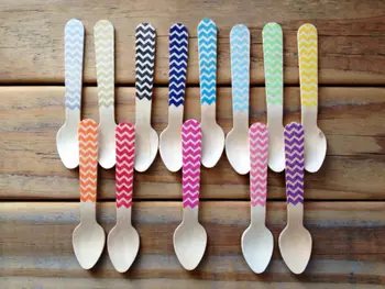 

(3000pieces/lot) Custom Order Print Word Disposable Wooden Spoon 11cm Party Wooden cutlery catering Party Favor