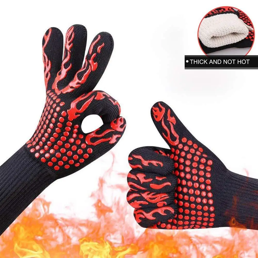 Огнеупорные защитные перчатки термостойкие Арамид барбекю для духовки кухонные