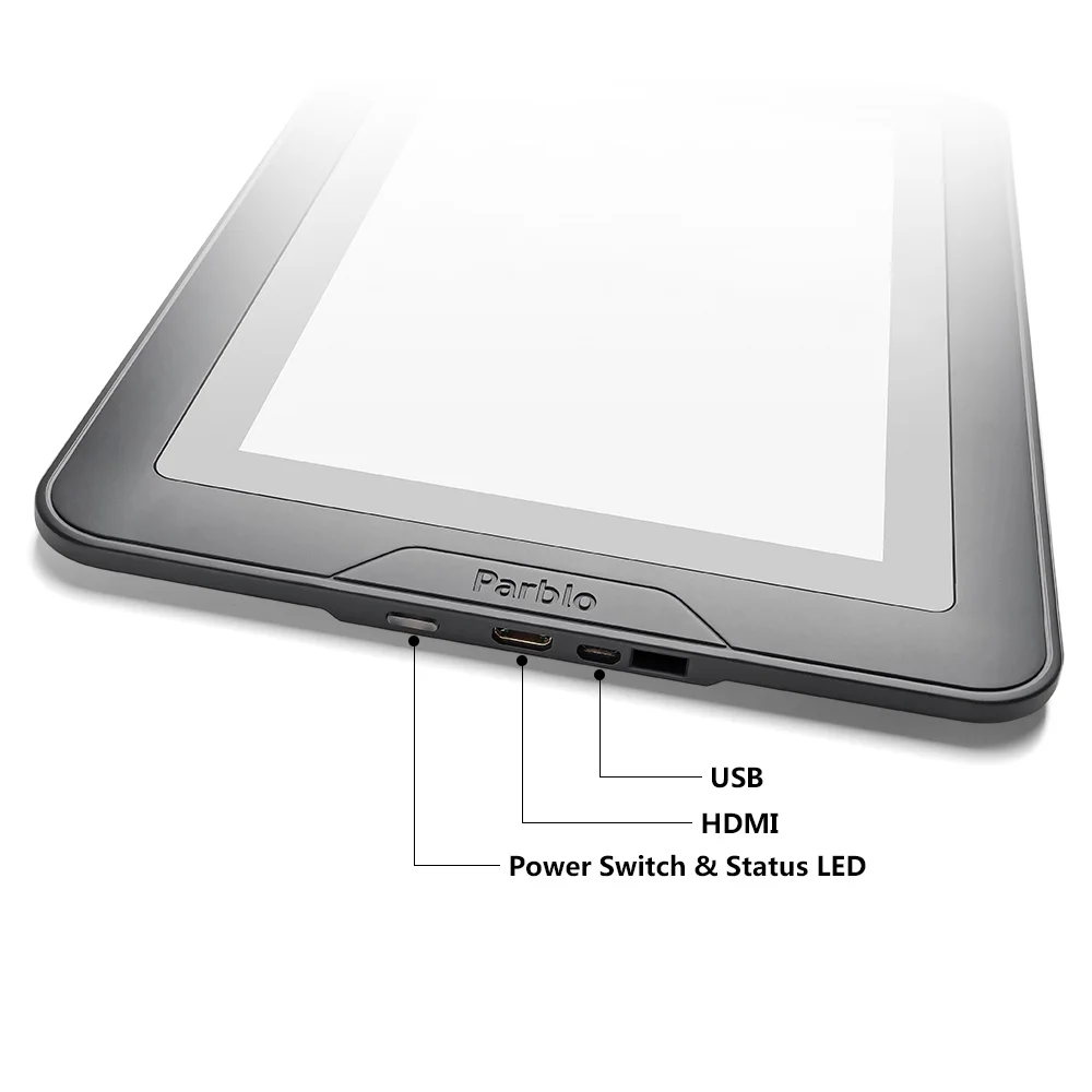  Parblo Mast10 10.1 inches Graphic Monitor with Shortcut Keys and Batteryless Pen Passive Stylus +Mi